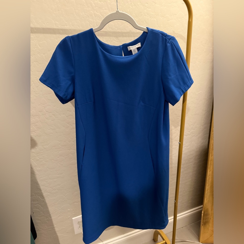 Blue Short Sleeve Dress